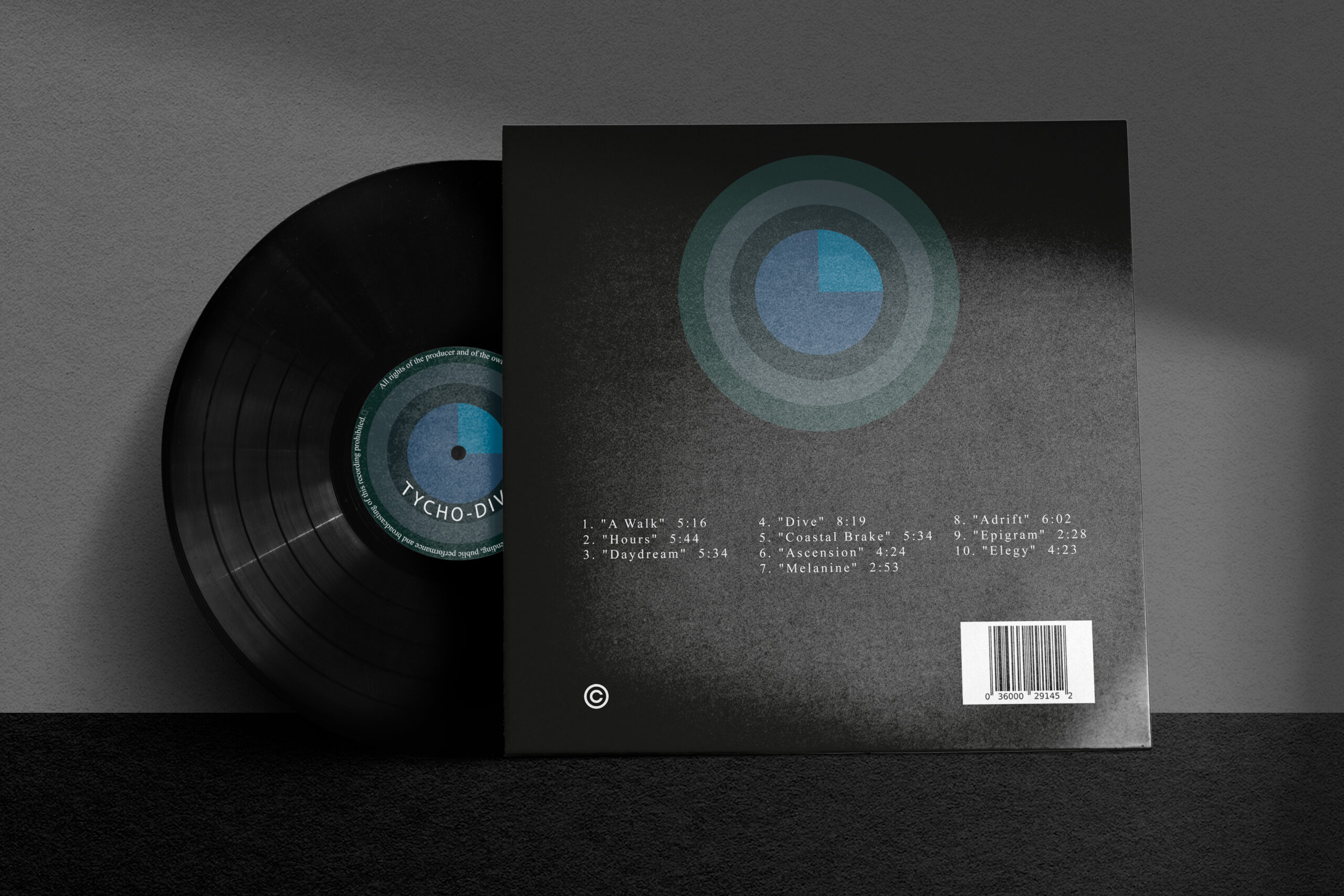 Mock up Contraportada y Vinilo